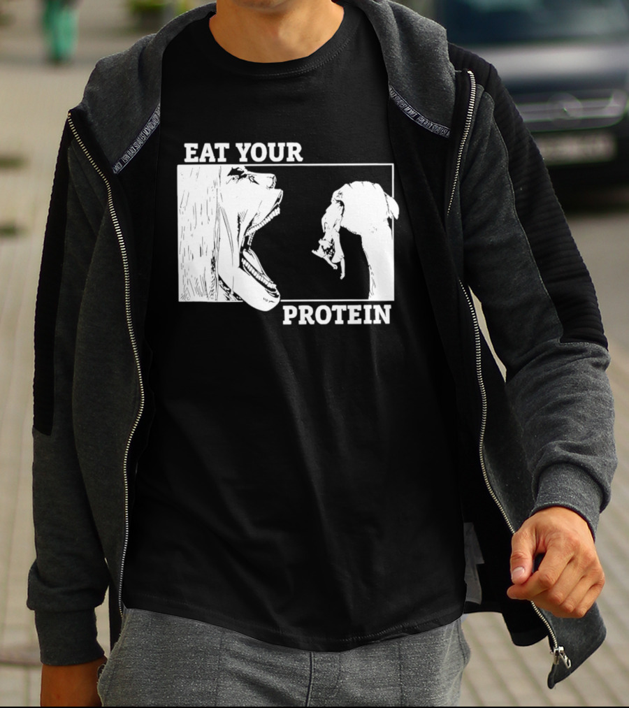 Attack On Titan Eat Your Protein Anime Eaten Scene T-Shirt