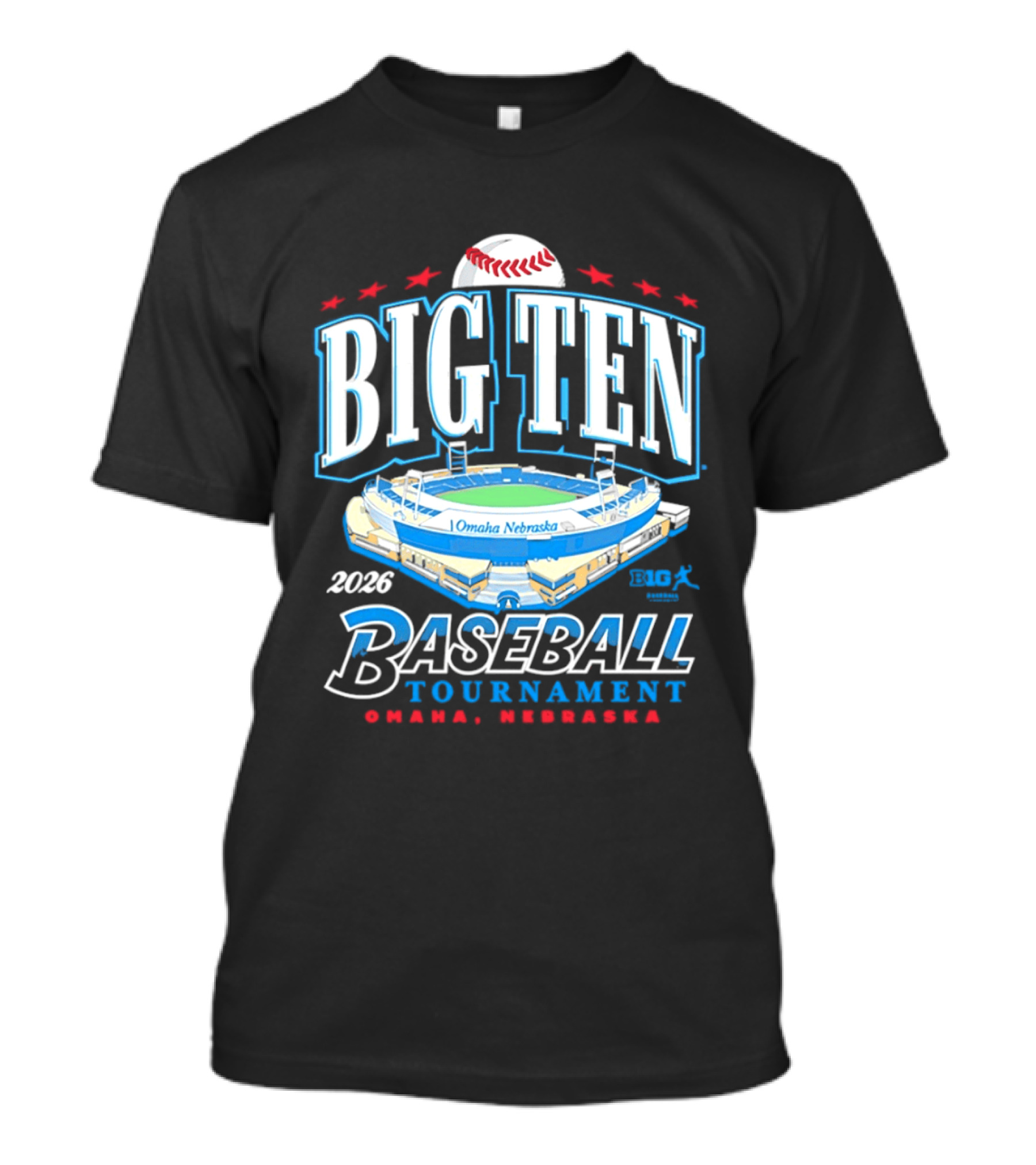 Big Ten Baseball Tournament 2026 Omaha Nebraska Stadium Event T-Shirt