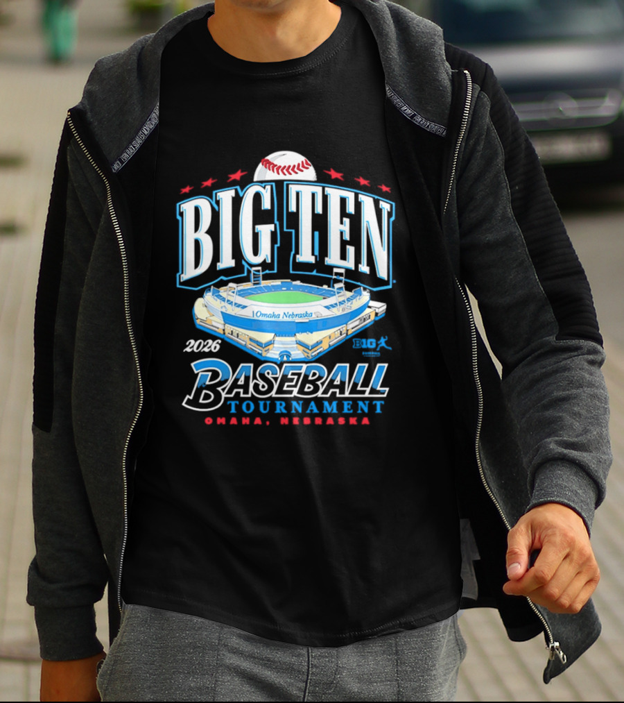 Big Ten Baseball Tournament 2026 Omaha Nebraska Stadium Event T-Shirt