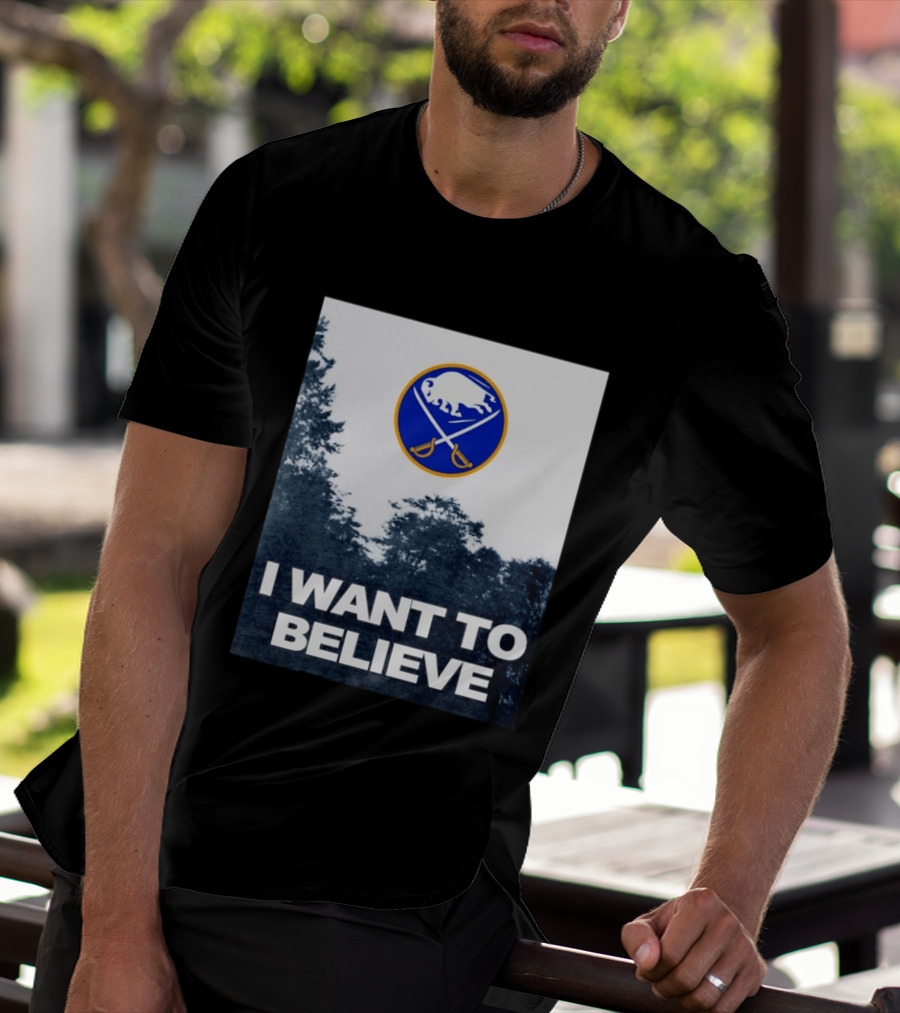 Buffalo Sabres I Want To Believe UFO Hockey T-Shirt