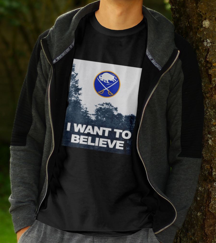 Buffalo Sabres I Want To Believe UFO Hockey T-Shirt