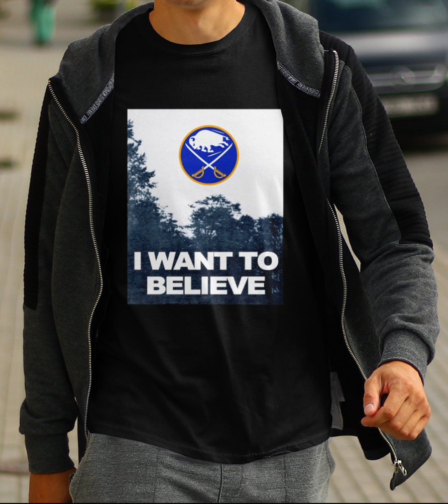 Buffalo Sabres I Want To Believe UFO Hockey T-Shirt