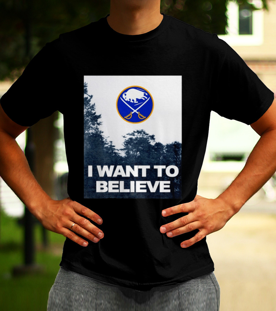 Buffalo Sabres I Want To Believe UFO Hockey T-Shirt