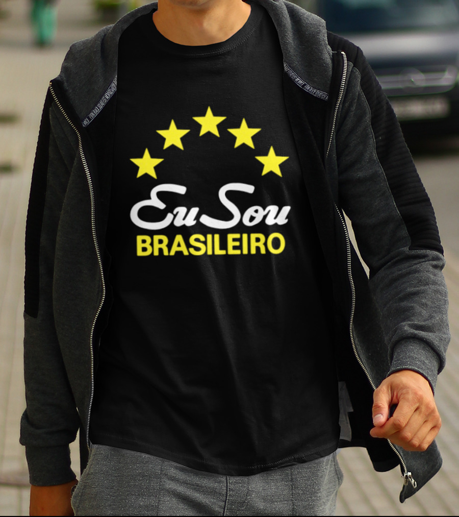 Eu Sou Brasileiro Five Stars Brazil Pride T-Shirt