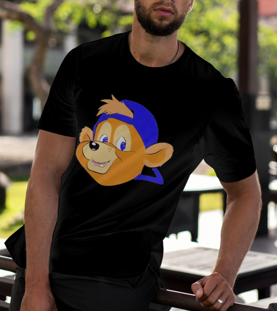 Chicago Cubs Clark Mascot Face Blue Cap T-Shirt