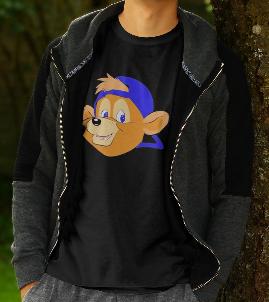 Chicago Cubs Clark Mascot Face Blue Cap T-Shirt