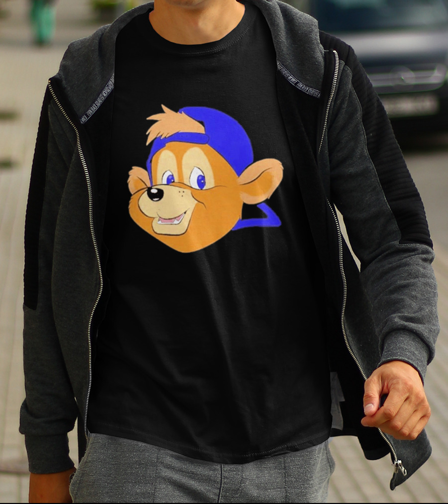 Chicago Cubs Clark Mascot Face Blue Cap T-Shirt