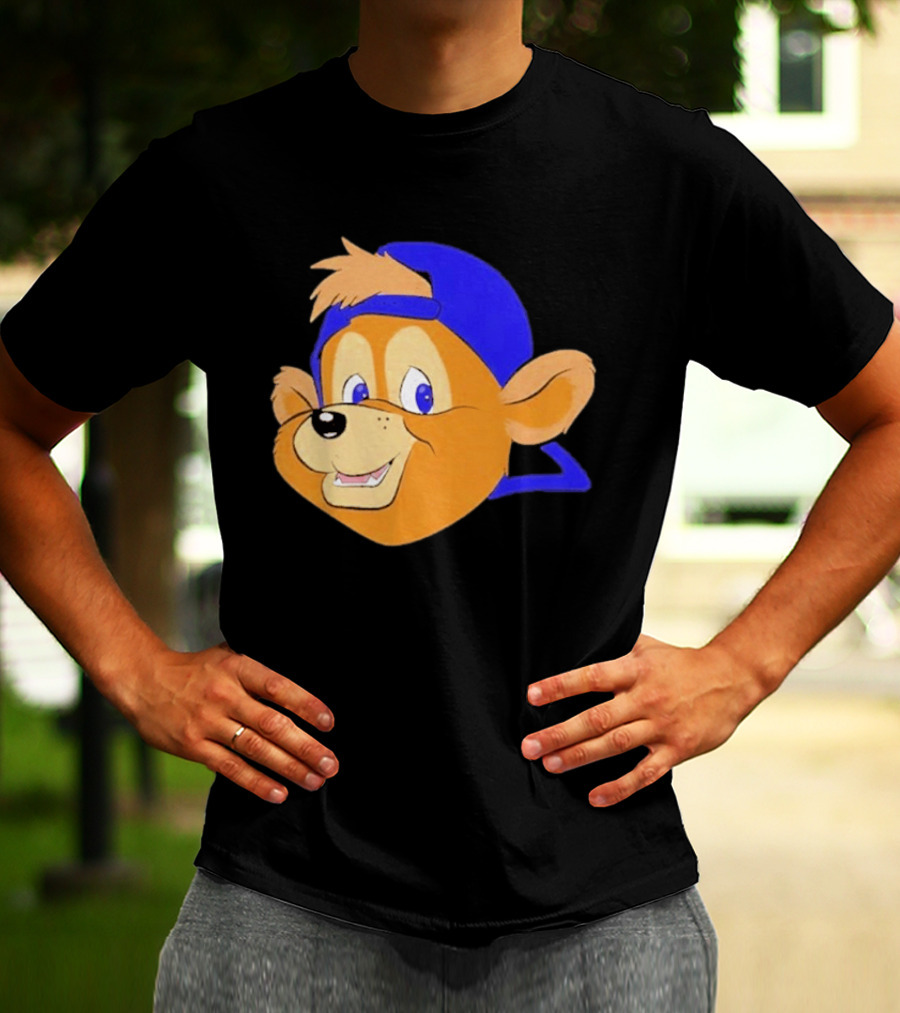 Chicago Cubs Clark Mascot Face Blue Cap T-Shirt