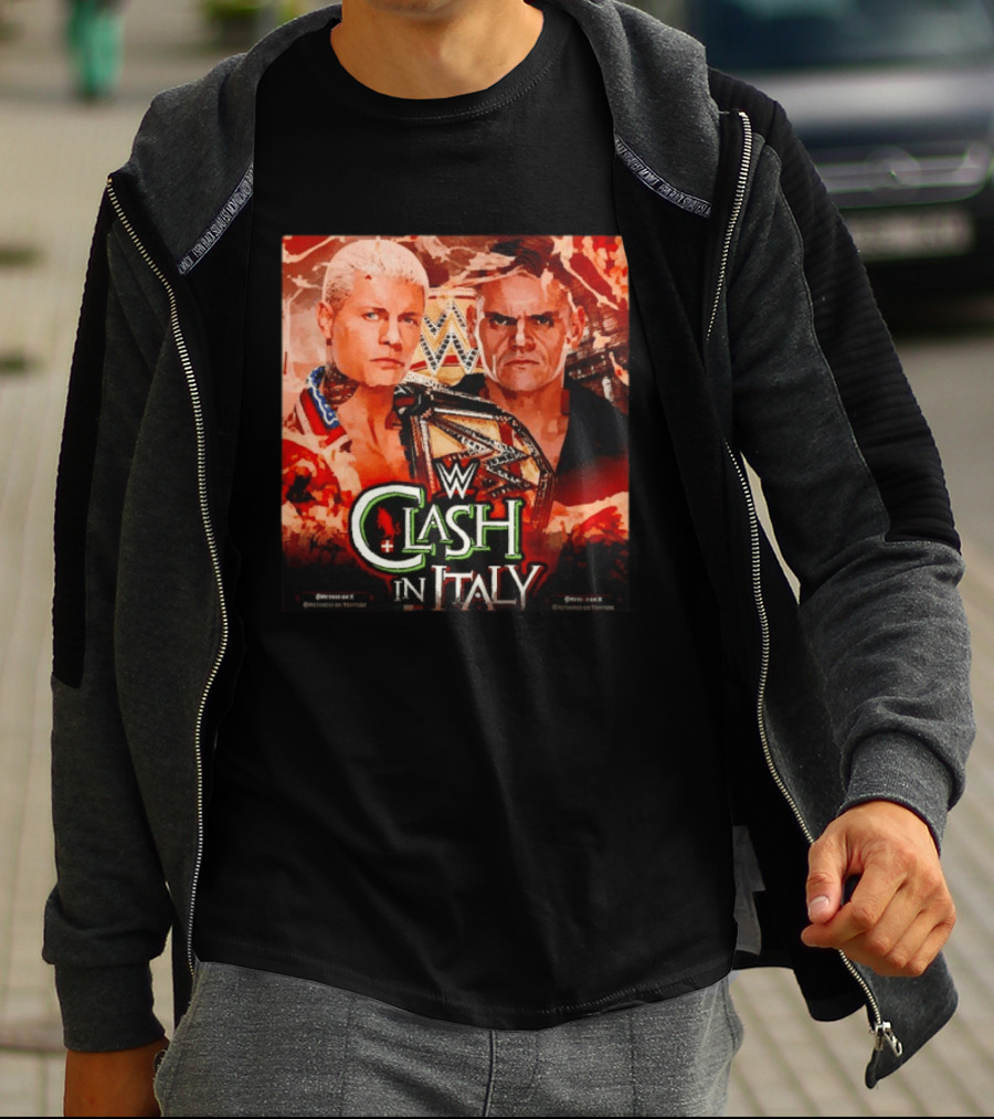 WWE Clash In Italy Cody Rhodes Vs Gunther May 31 Event T-Shirt