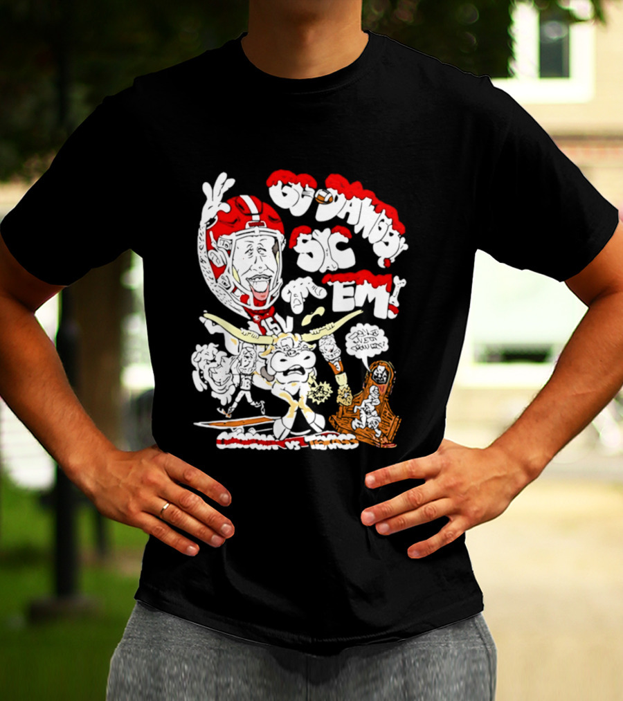 Go Dawgs Sic Em 2025 Georgia Vs Texas Football Rivalry Game T-Shirt