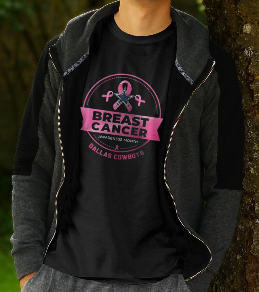 Dallas Cowboys Breast Cancer Awareness Month My God Is Stronger Than Breast Cancer T-Shirt
