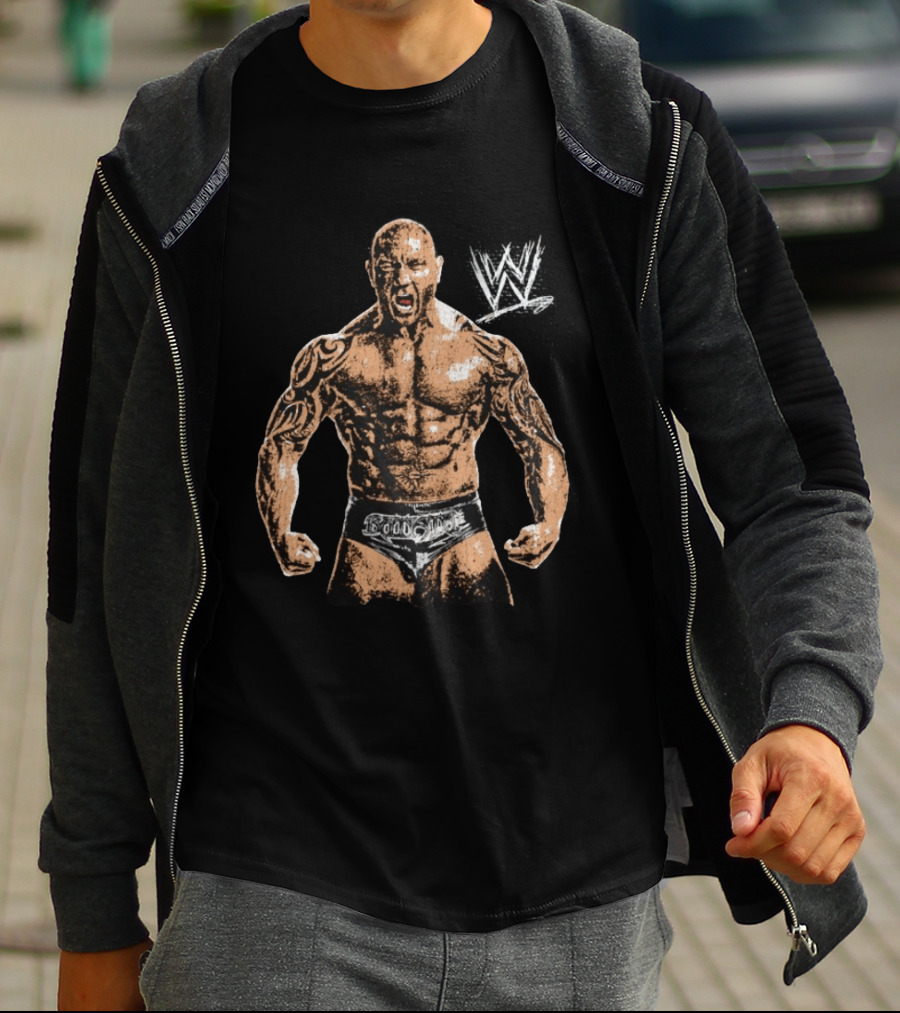 Dave Bautista WWE Superstar With Iconic Tattoo T-Shirt