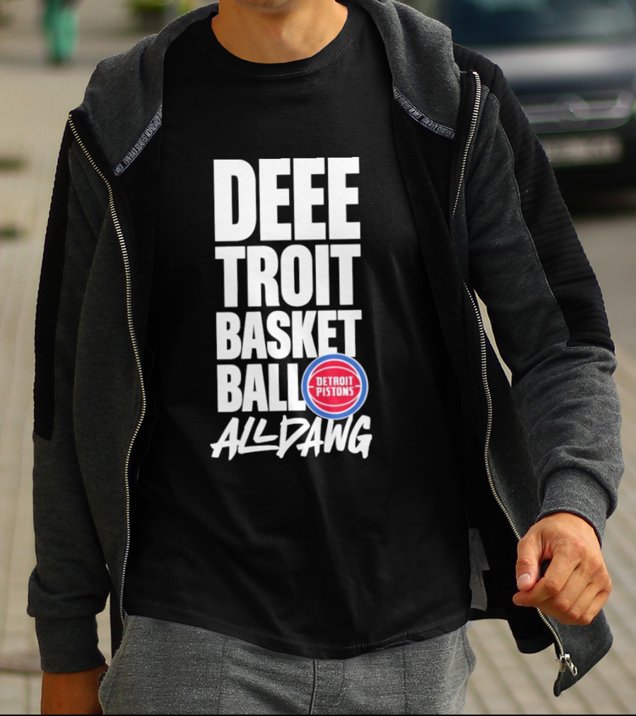 Detroit Pistons Deeetroit Basketball All Dawg T-Shirt