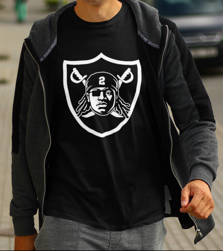 Las Vegas Football Ashton Jeanty Raiders Shield T-Shirt