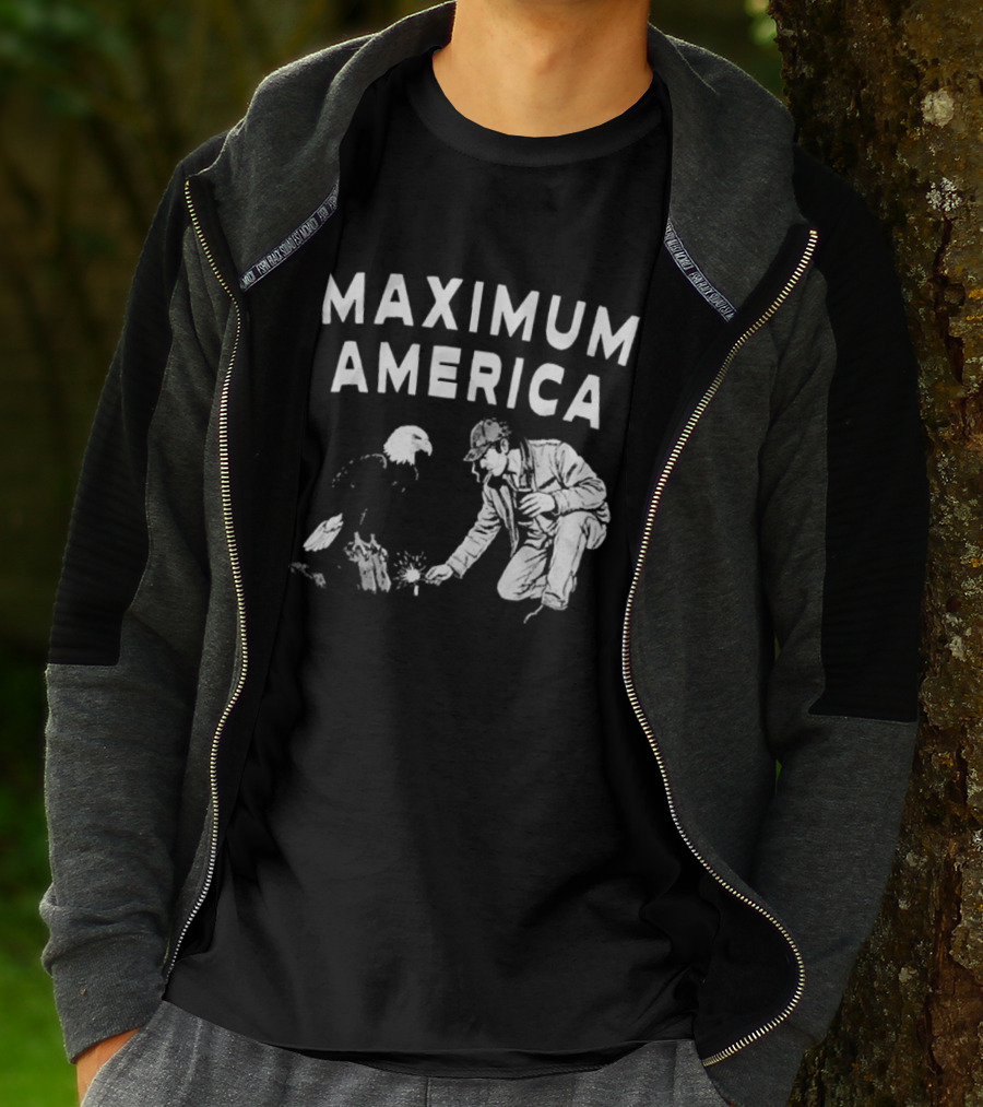 Maximum America Bald Eagle Iconic Patriotic T-Shirt