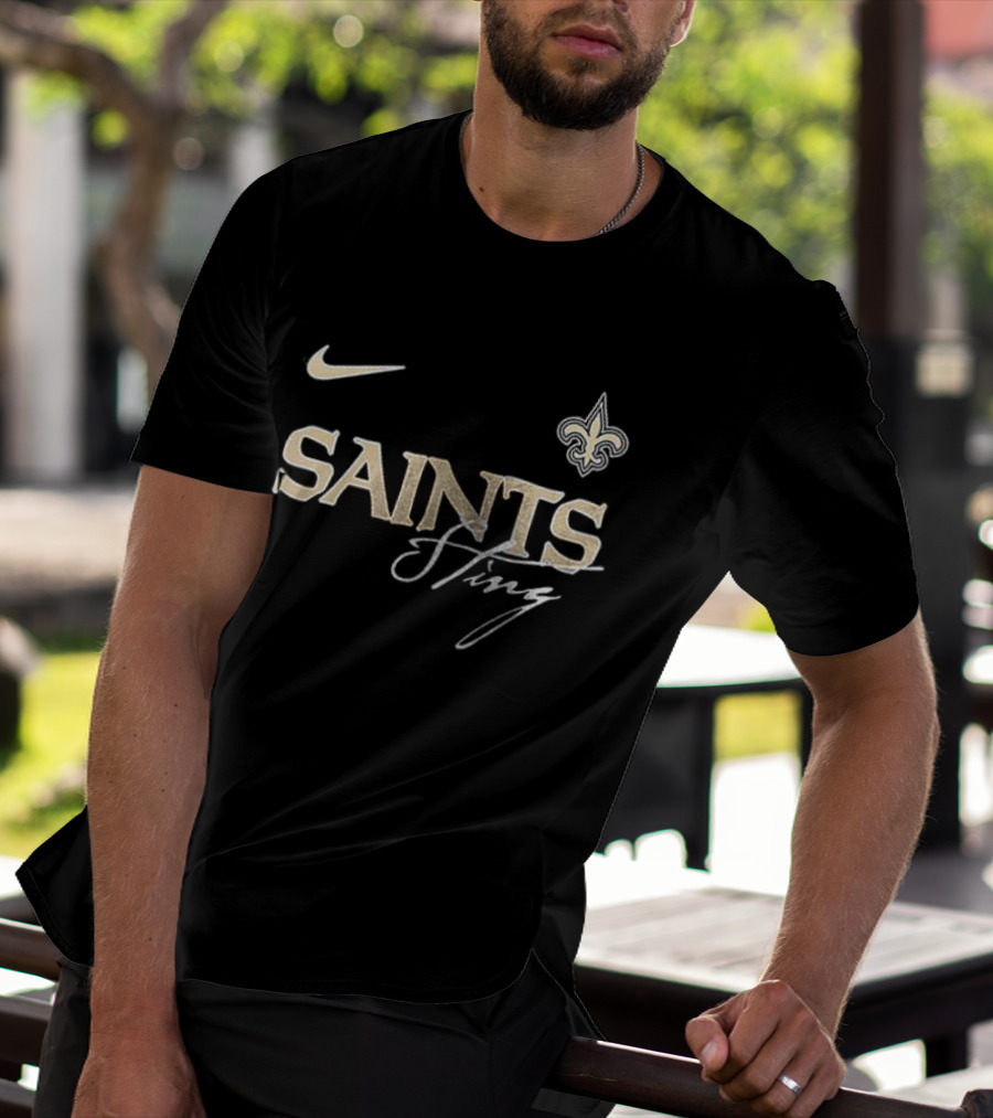 Nike New Orleans Saints Sting Collaboration Fleur De Lis T-Shirt