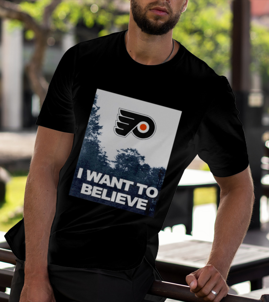 Philadelphia Flyers I Want To Believe UFO Hockey T-Shirt