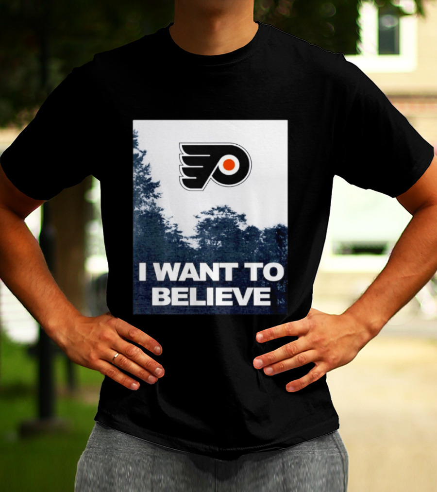 Philadelphia Flyers I Want To Believe UFO Hockey T-Shirt