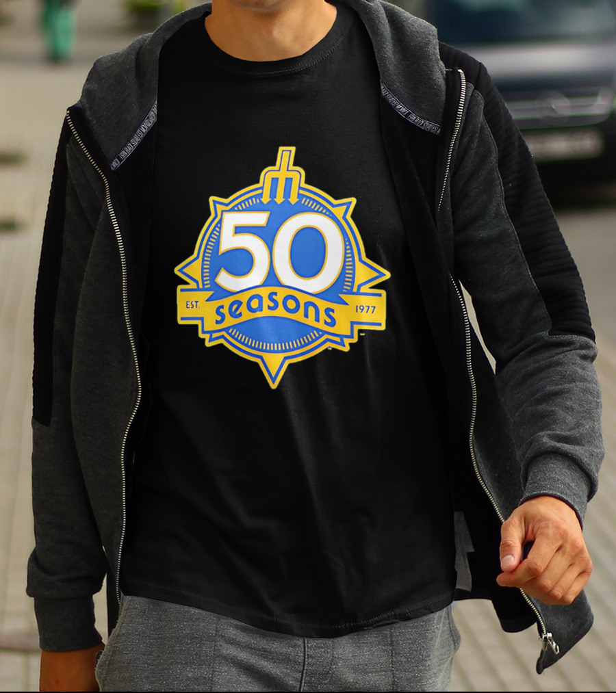 Seattle Mariners 50 Seasons Est. 1977 Baseball Anniversary T-Shirt