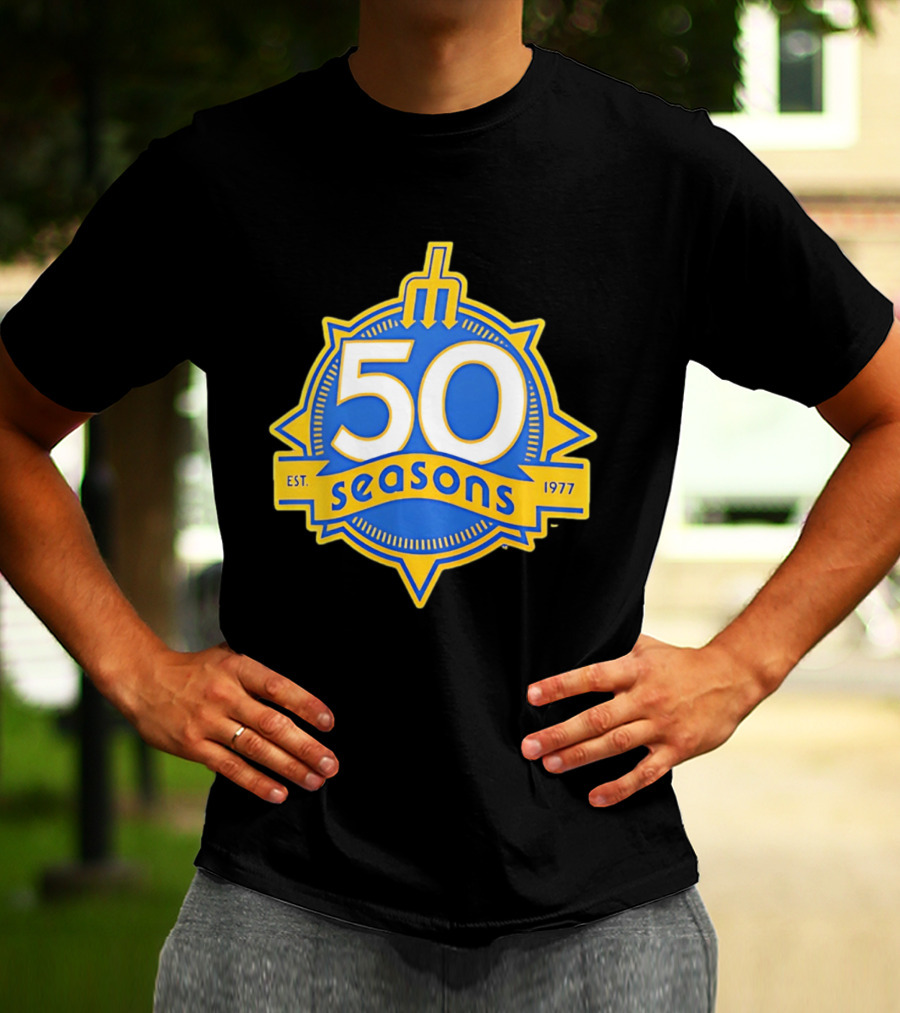 Seattle Mariners 50 Seasons Est. 1977 Baseball Anniversary T-Shirt