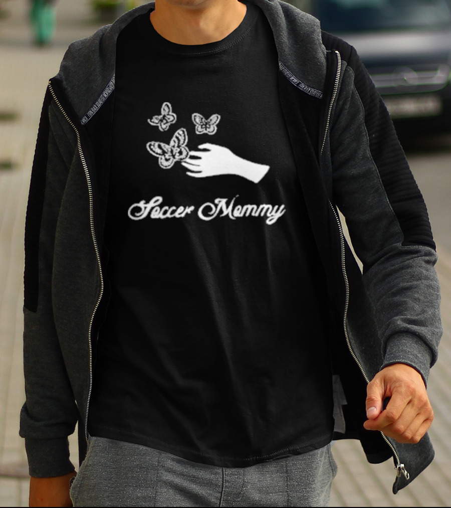 Soccer Mommy Hand With Butterflies For Young Hearts T-Shirt