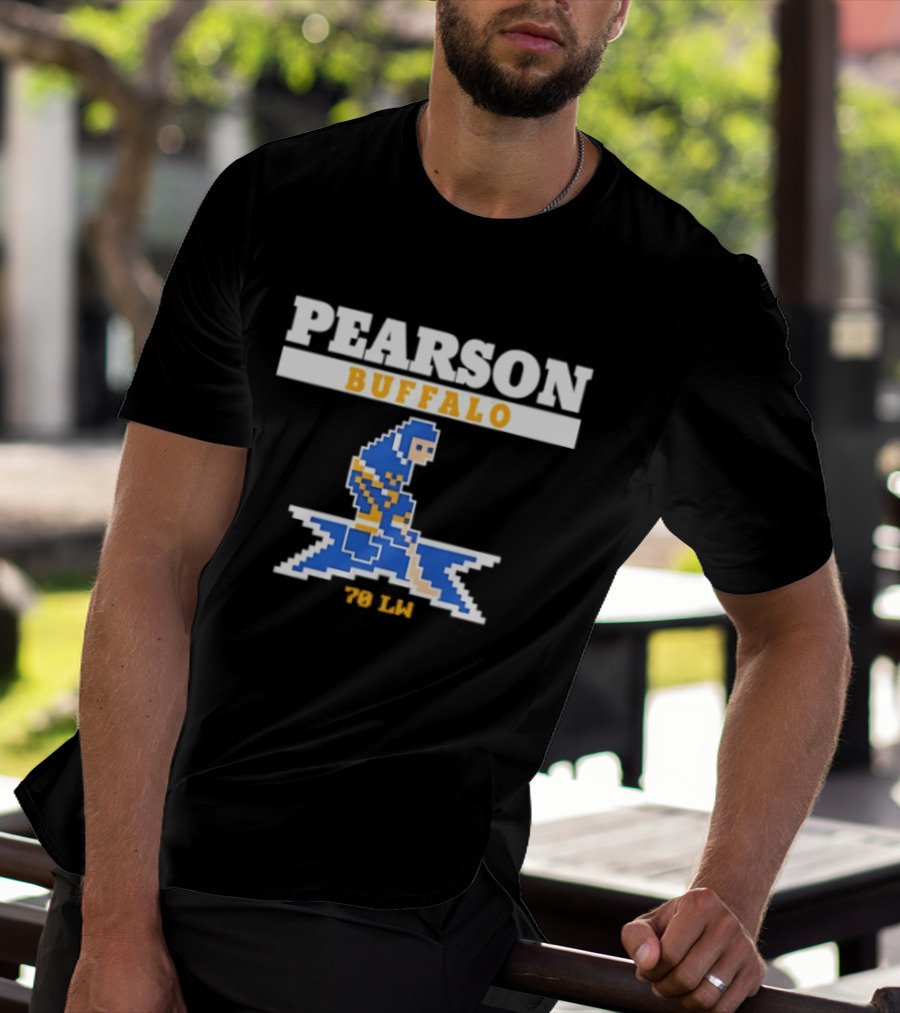 Pearson Buffalo Sabres 70 LW Hockey Pixel T-Shirt