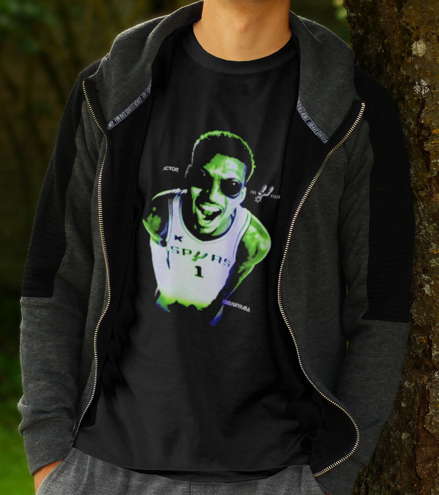 The Alien Victor Wembanyama Spurs X Files Mashup Paranormal Basketball T-Shirt