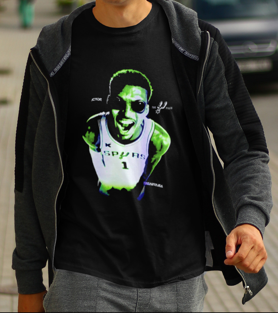 The Alien Victor Wembanyama Spurs X Files Mashup Paranormal Basketball T-Shirt