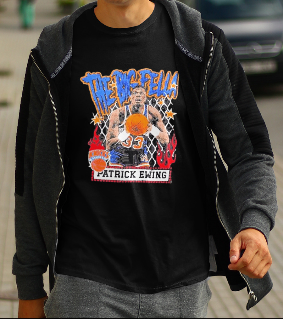 The Big Fella Patrick Ewing 33 New York Knicks Basketball Legend T-Shirt