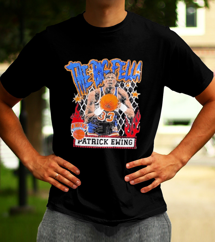 The Big Fella Patrick Ewing 33 New York Knicks Basketball Legend T-Shirt