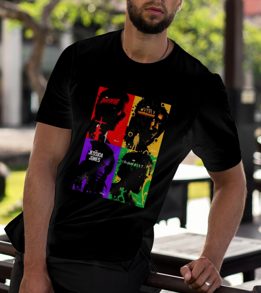 Marvel Daredevil Jessica Jones Luke Cage Iron Fist Heroes Disney T-Shirt