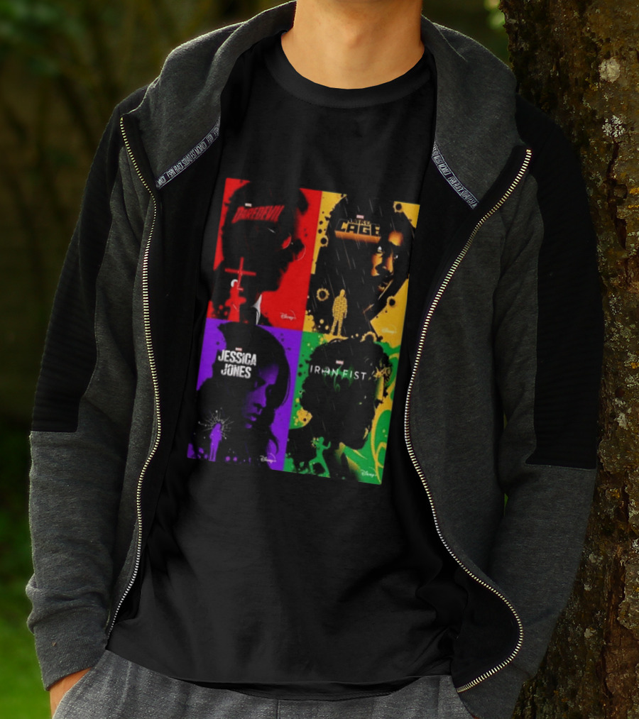 Marvel Daredevil Jessica Jones Luke Cage Iron Fist Heroes Disney T-Shirt