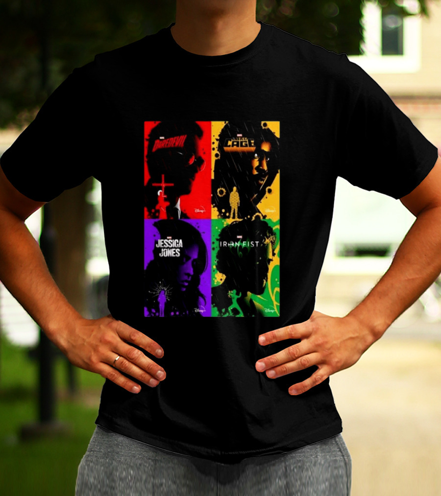 Marvel Daredevil Jessica Jones Luke Cage Iron Fist Heroes Disney T-Shirt