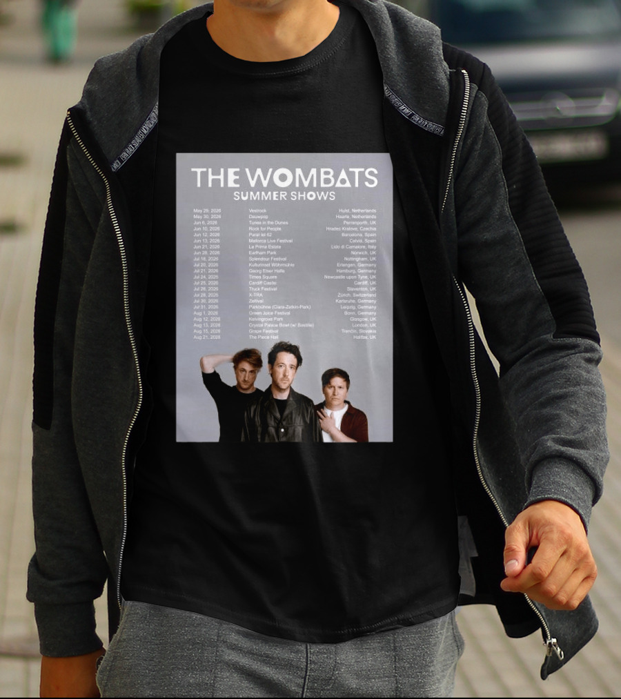 The Wombats Summer Shows 2026 Tour Dates And Locations T-Shirt