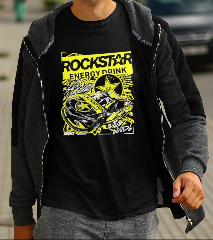 Tyler Reddick 23XI Racing Rockstar Energy Drink Car T-Shirt