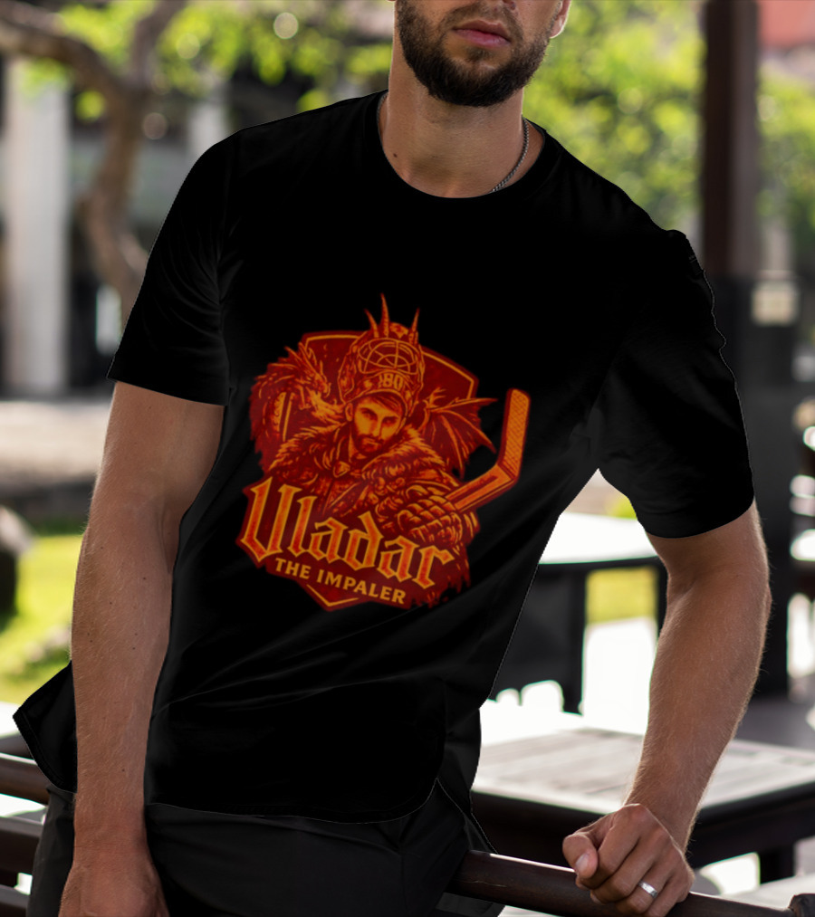 Vladar The Impaler Dan Vladar Hockey Goalie Dragon Warrior T-Shirt
