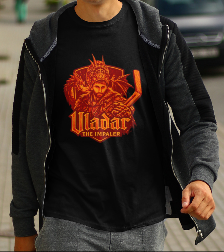 Vladar The Impaler Dan Vladar Hockey Goalie Dragon Warrior T-Shirt
