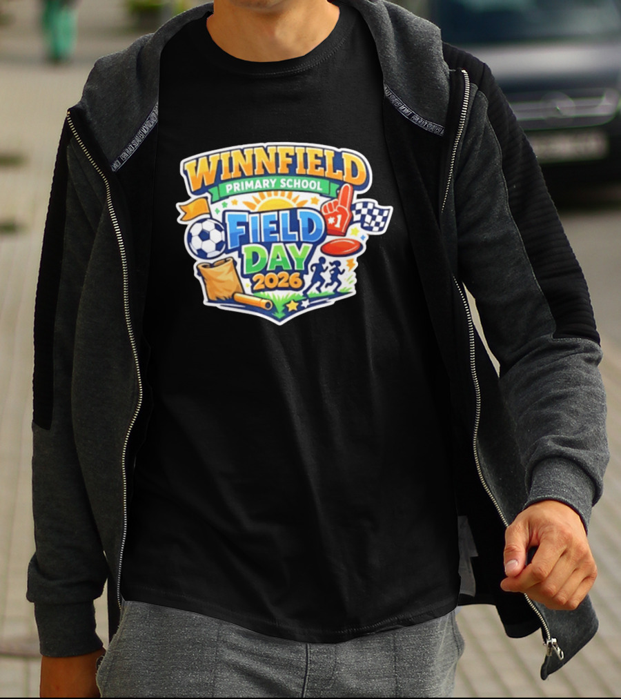 Winnfield Primary School Field Day 2026 Soccer Race Checkered Flags T-Shirt