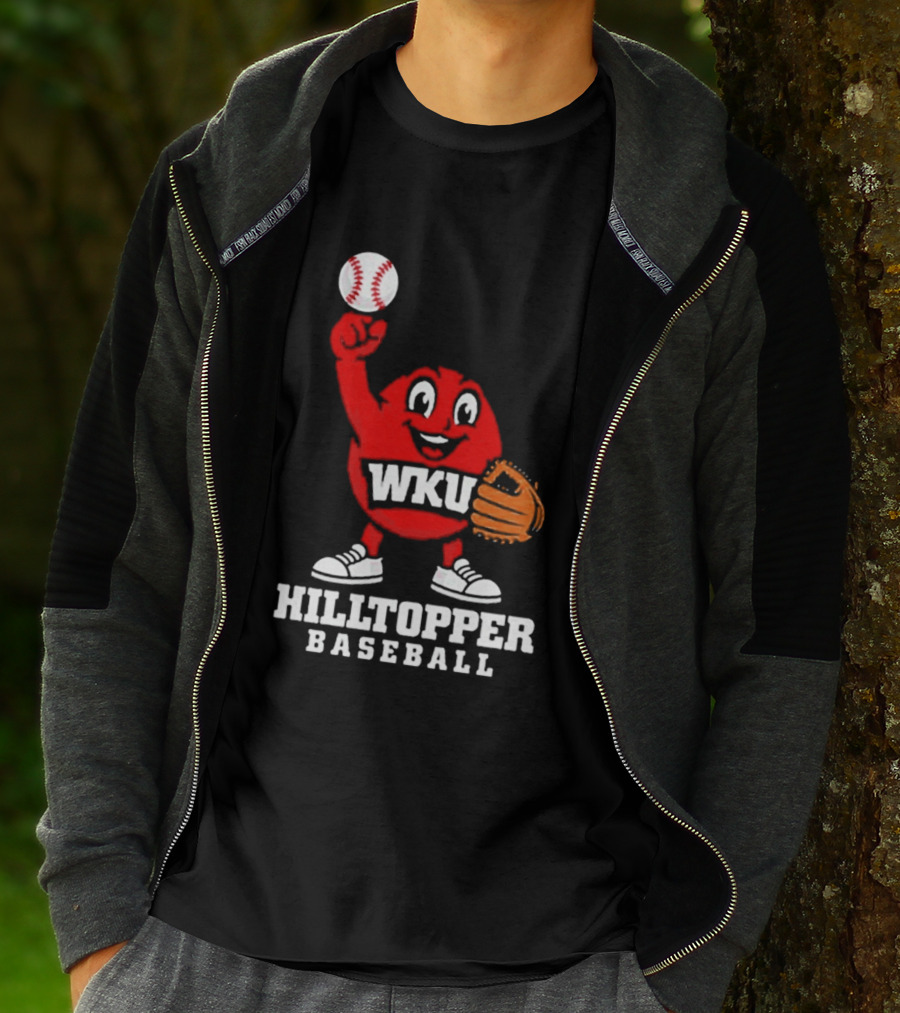 WKU Hilltopper Baseball Mascot With Glove And Ball T-Shirt