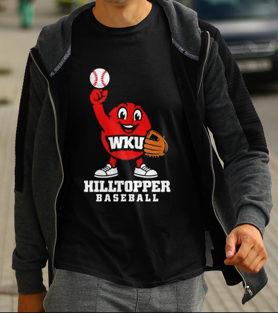 WKU Hilltopper Baseball Mascot With Glove And Ball T-Shirt