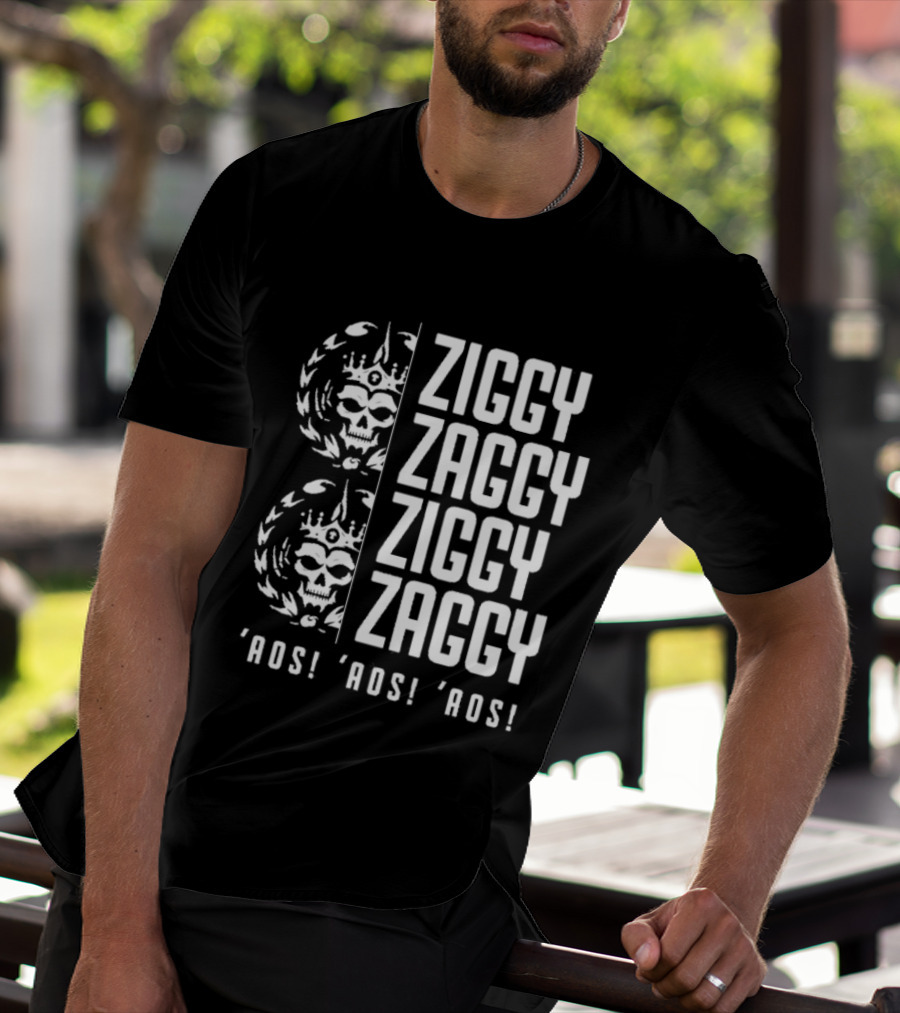 Ziggy Zaggy Ziggy Zaggy Aos Aos Aos Skull Crown Laurel T-Shirt