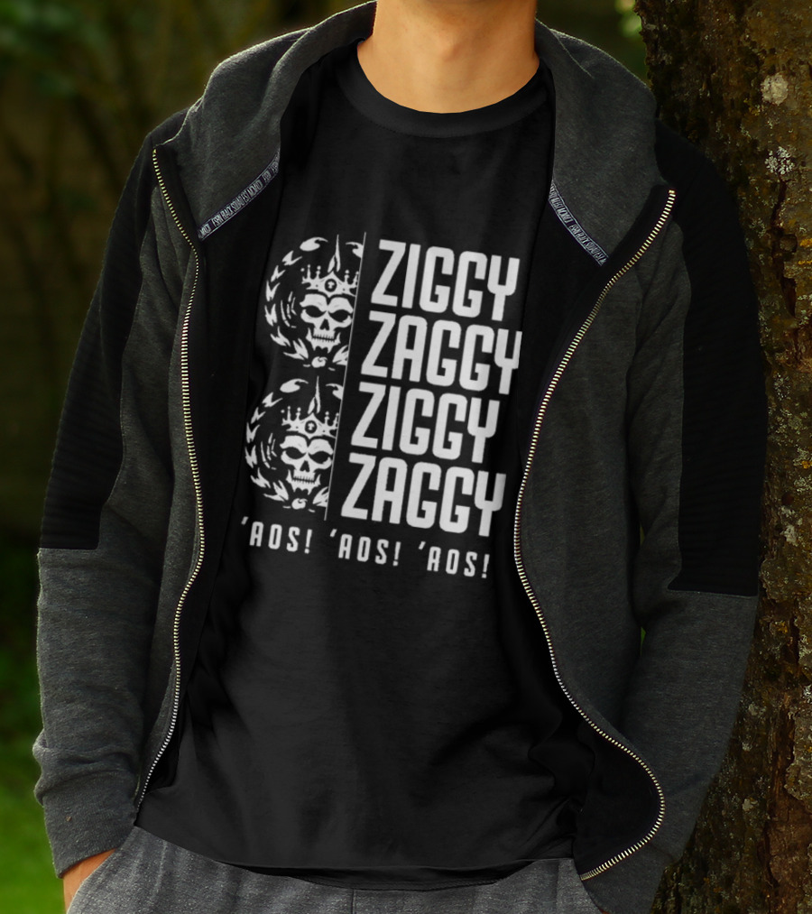 Ziggy Zaggy Ziggy Zaggy Aos Aos Aos Skull Crown Laurel T-Shirt