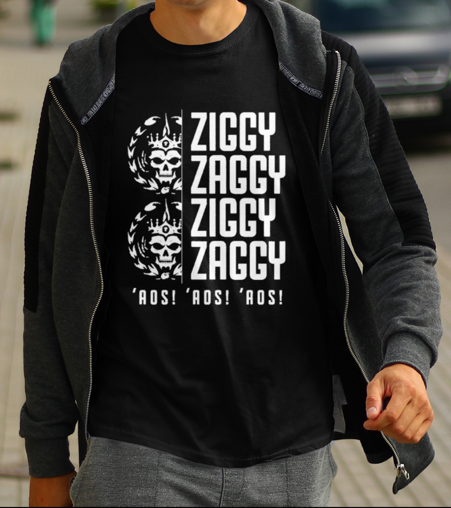 Ziggy Zaggy Ziggy Zaggy Aos Aos Aos Skull Crown Laurel T-Shirt