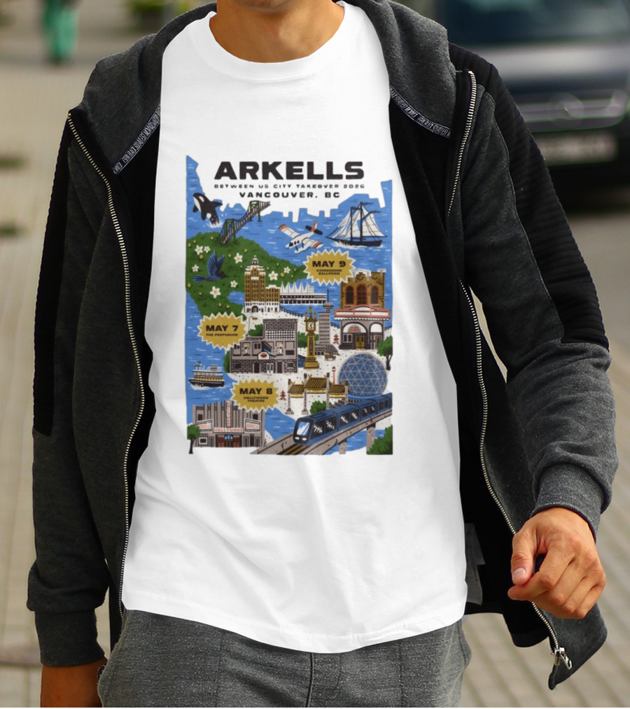 Arkells May 7 2026 The Penthouse Vancouver Concert T-Shirt