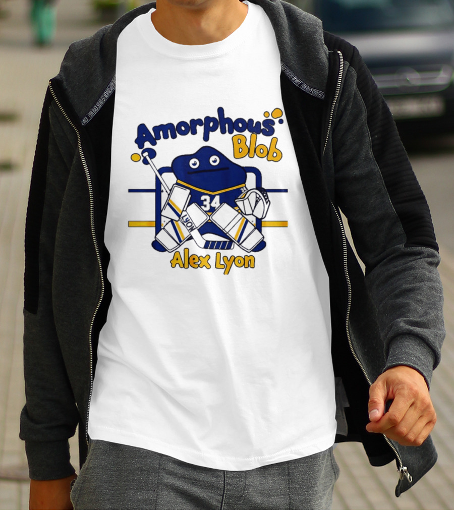 Buffalo Hockey Amorphous Blob Alex Lyon 34 T-Shirt
