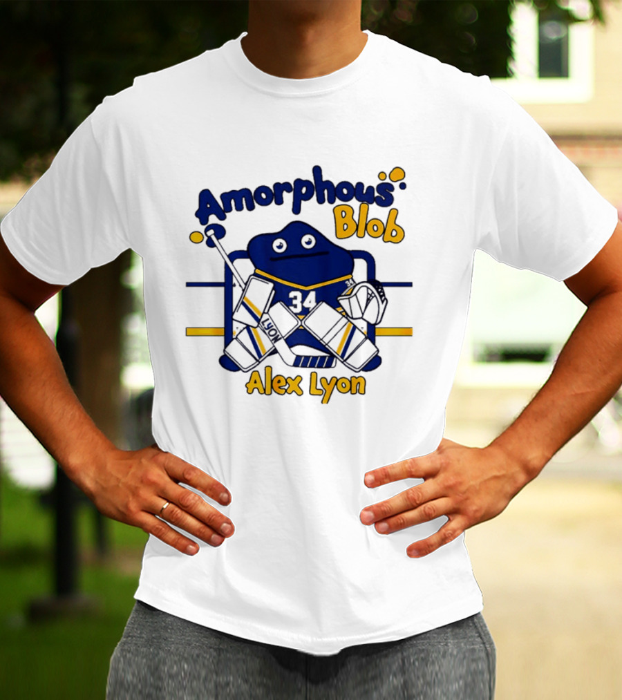 Buffalo Hockey Amorphous Blob Alex Lyon 34 T-Shirt