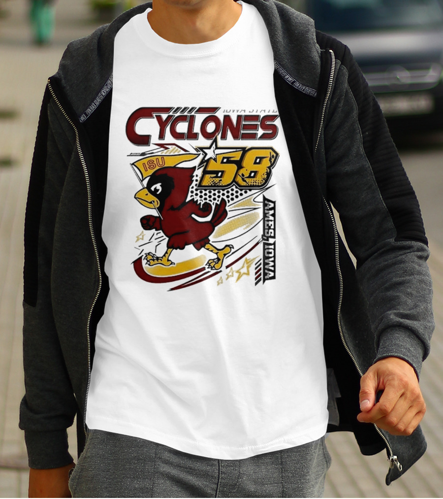 Cyclones ISU Racing Cy 58 Comfort Colors 90s T-Shirt