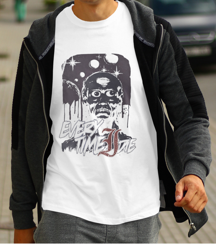 Every Time I Die Zombie Skull Dripping Paint Horror T-Shirt