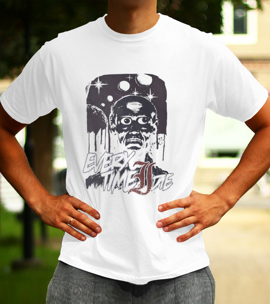 Every Time I Die Zombie Skull Dripping Paint Horror T-Shirt