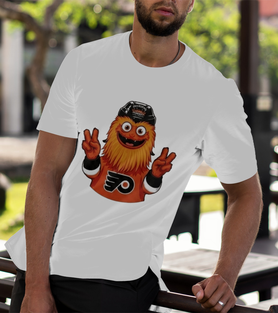 Philadelphia Flyers Gritty Peace Victory Hockey Fan Favorite T-Shirt